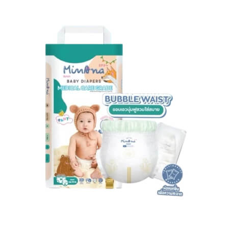 ผ้าอ้อมสำเร็จรูป MINANA ไซส์ M 56 ชิ้น_0